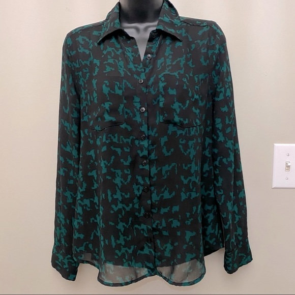 Guess Tops - Guess Patterned Chiffon Blouse